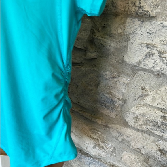 Women's Blue V-Neck Top - Picture 2 of 6